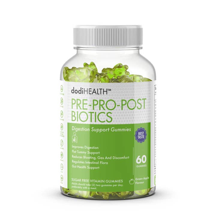 Pre Pro Post Biotic Gummies - 90 Billion CFU Gut Health UK for wholesale by Dodi Health