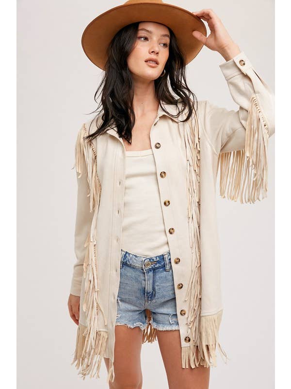 Vanilla Monkey - Wholesale Jacket - Women's - Vegan Suede Fringed Jacket5