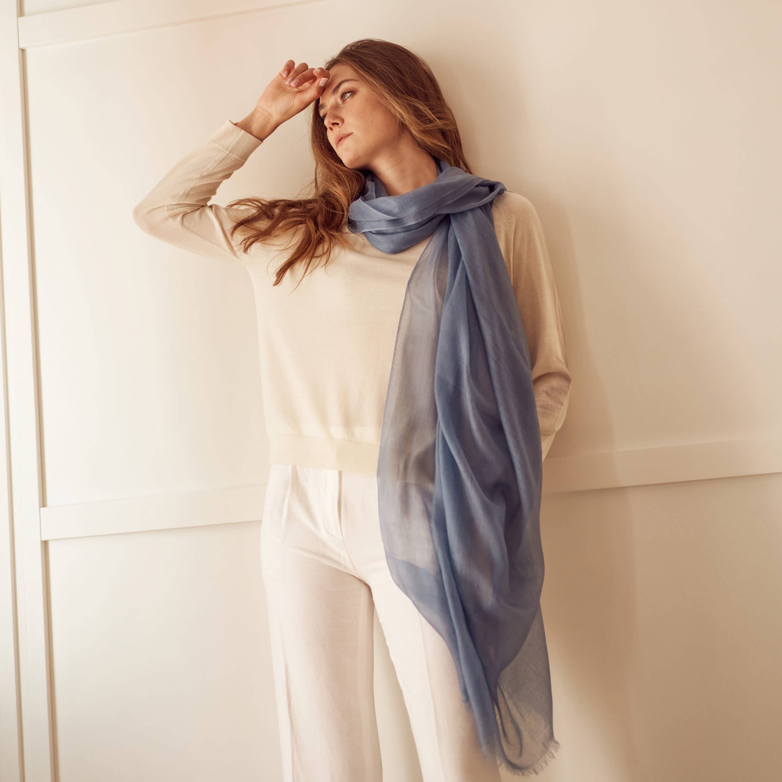 Bel Cashmere S.C. - Vente Écharpe – femme - Châle ultra fin en cachemire Florencia1