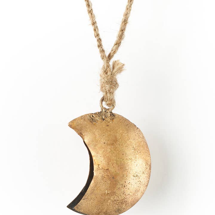 Matr Boomie Fair Trade - Wholesale Wind Chime - Indukala Crescent Moon Wind Chime - Rusic bell0