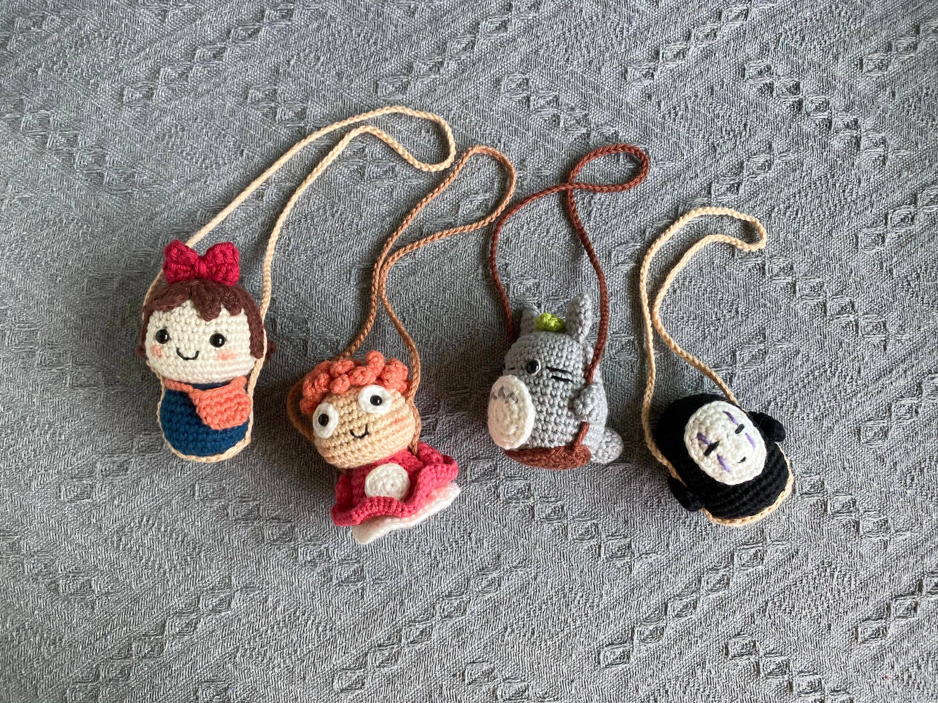 TOMOPOD LLC - Wholesale Stuffed/Plush Toy - Kids & Baby - Crochet Ghibli Car Hanger, Cute Totoro/Ponyo/No Face/Kiki 5