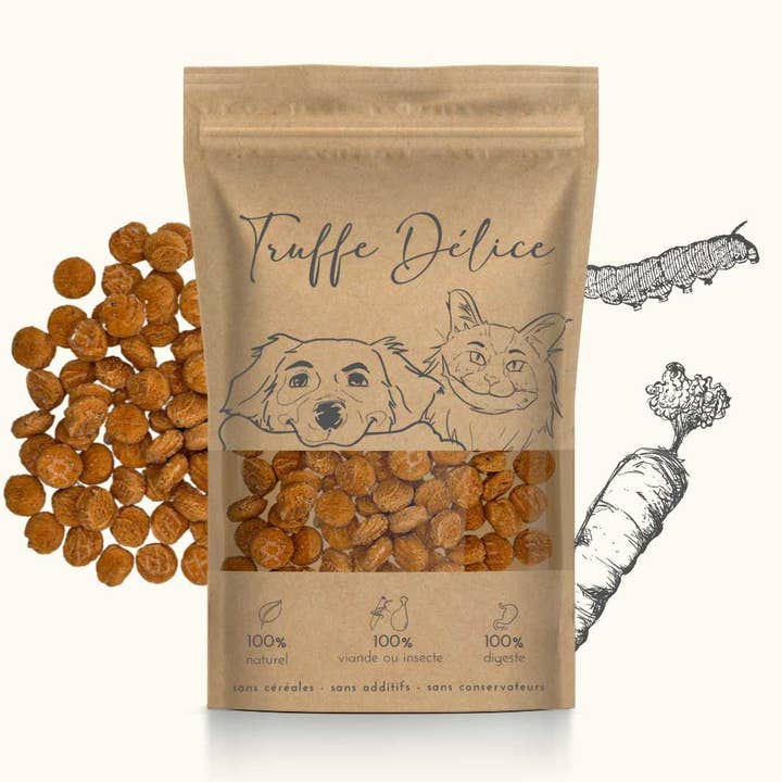 Truffe Délice - Wholesale Pet Treats - Dog - Silkworm & carrot treats0