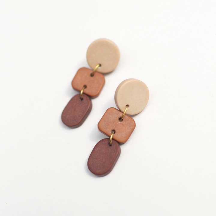 Rover & Kin - Wholesale Hangende/ronde oorbellen - Ombré Clay oorbellen8