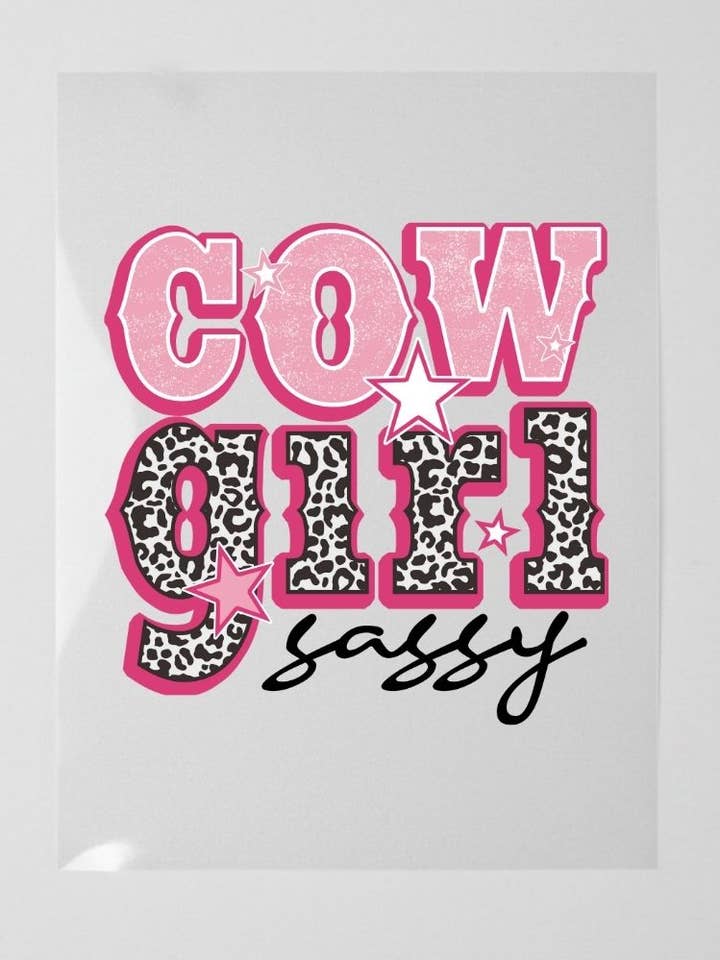 T-Shirt DTF Heat Transfer | Cowgirl Sassy for wholesale by Amerikan Basics