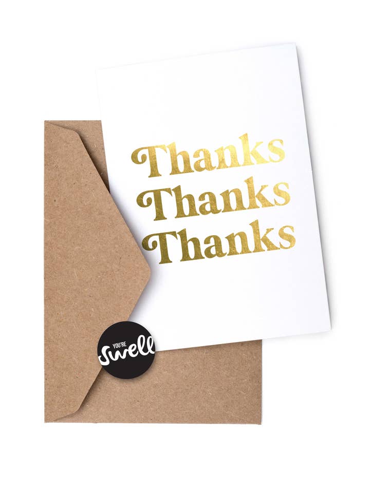 Biglietto ringraziamento per la vendita all'ingrosso da parte di Swell Made Co.