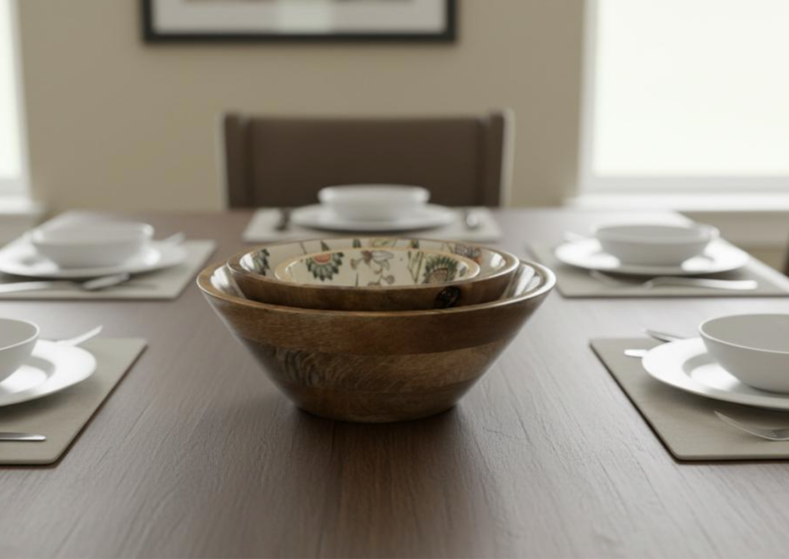 Bohozena – wholesale Serving bowl – Hummingbird Mango Wood Serving Bowl, Wood Salad Bowl3