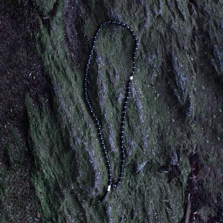 Mala Black Lava Necklace for wholesale by NicolasAmbrosio