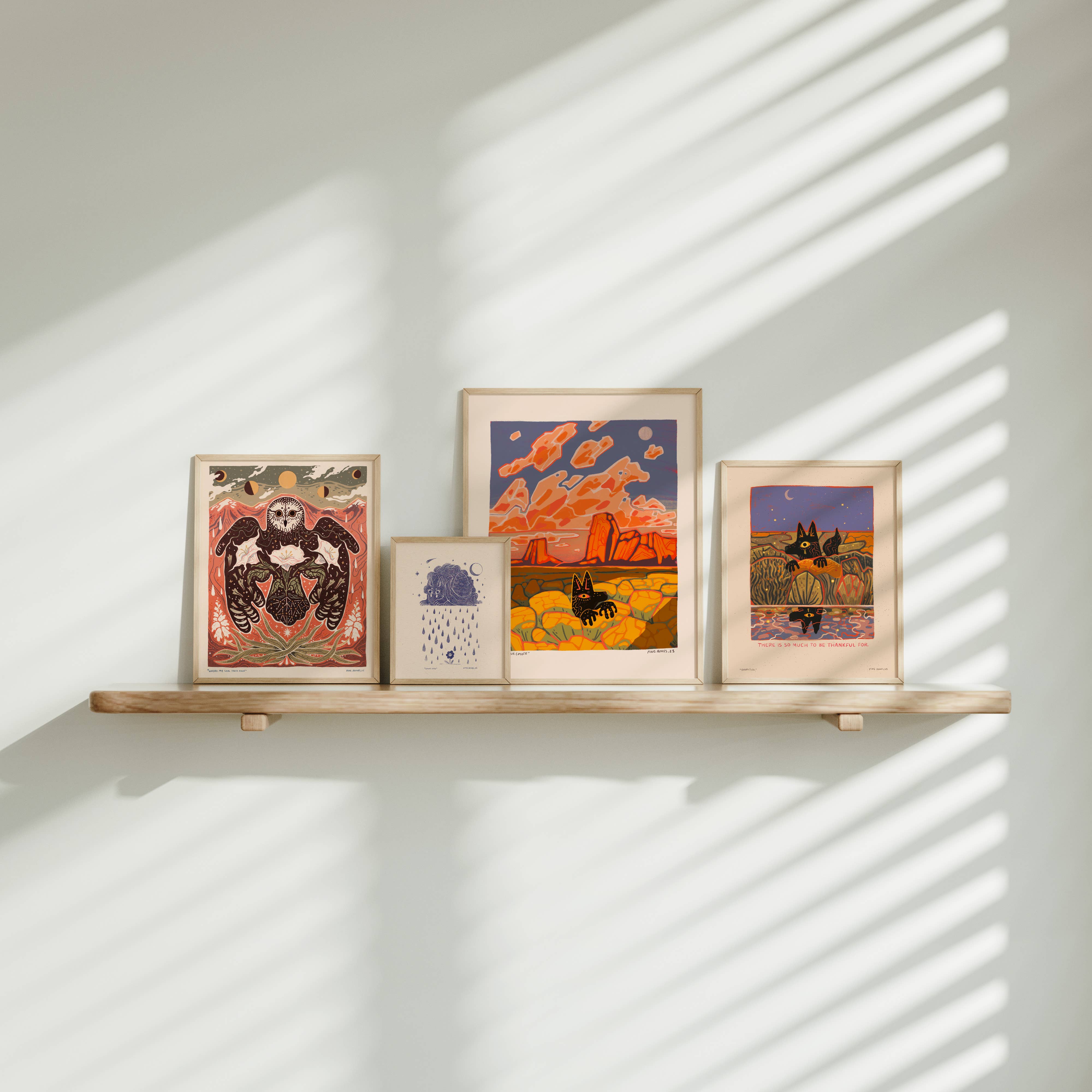 Pine Bones - Wholesale Art Print - Moonflower Owl - 8x10 Nature Wilderness Art Print  2