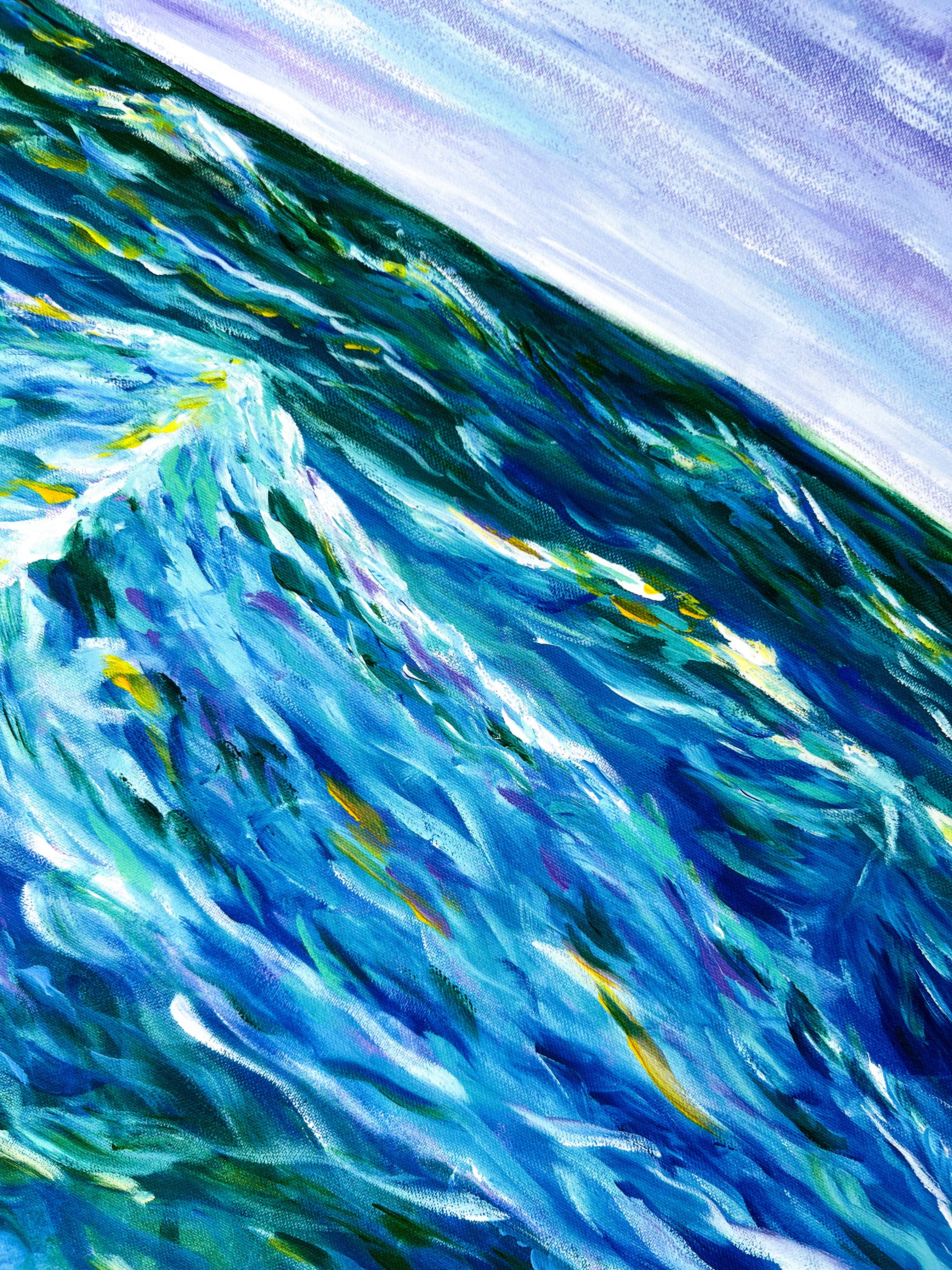 Clara de la Fuente Artist - Wholesale Art Print - Colorful Sea Water Waves  Print. Lake Michigan. Gift & Decor8