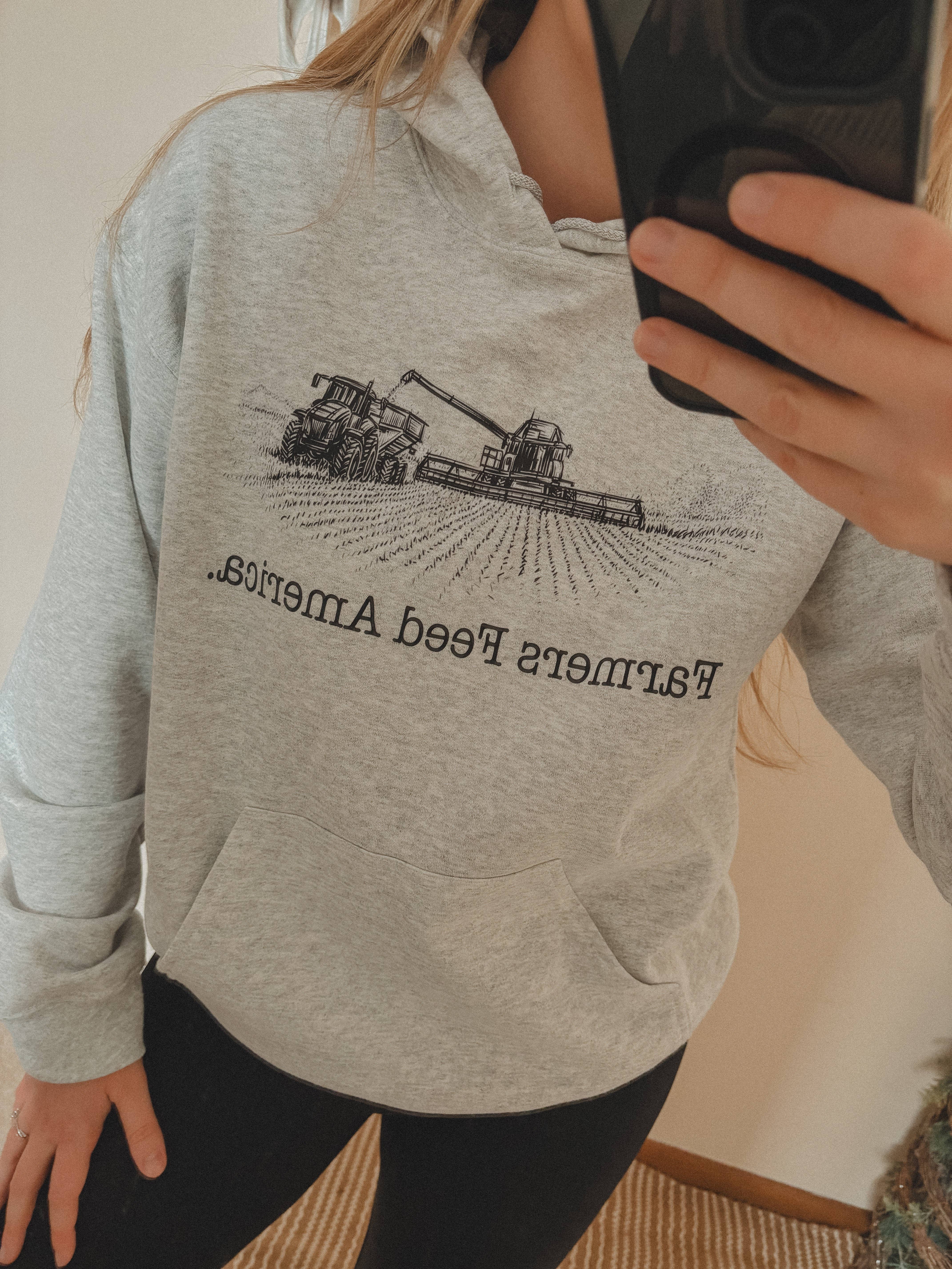 Rustic Runaway LLC - Wholesale Hoodie - Women's - Farmers Feed America Hoodie1
