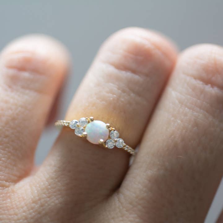 Sami Jewels - Wholesale Multi-stone ring - Dainty Opal Ring1