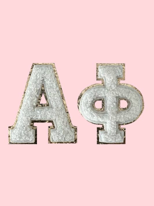 Greek Varsity Letter - White for wholesale by Ever Row