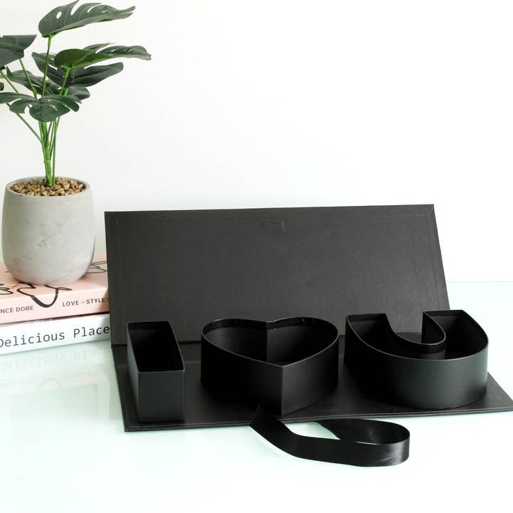 Elegant Design Supply - Vente Coffrets cadeaux - Boîte en forme de cœur à remplir "Je t'aime" avec ruban