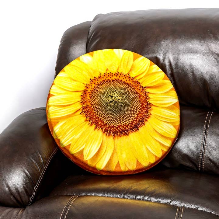 The Fun Home Novelty Company - Wholesale Throw/Decorative Pillow - Sunflower Multi-Purpose Memory Foam Pillow 18"