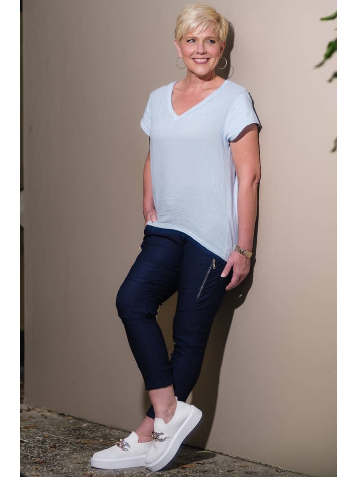 TINA Stephens Italy/Tees By Tina - Wholesale Pants - Women's - Danica Side Zipper Pant (PL155)69