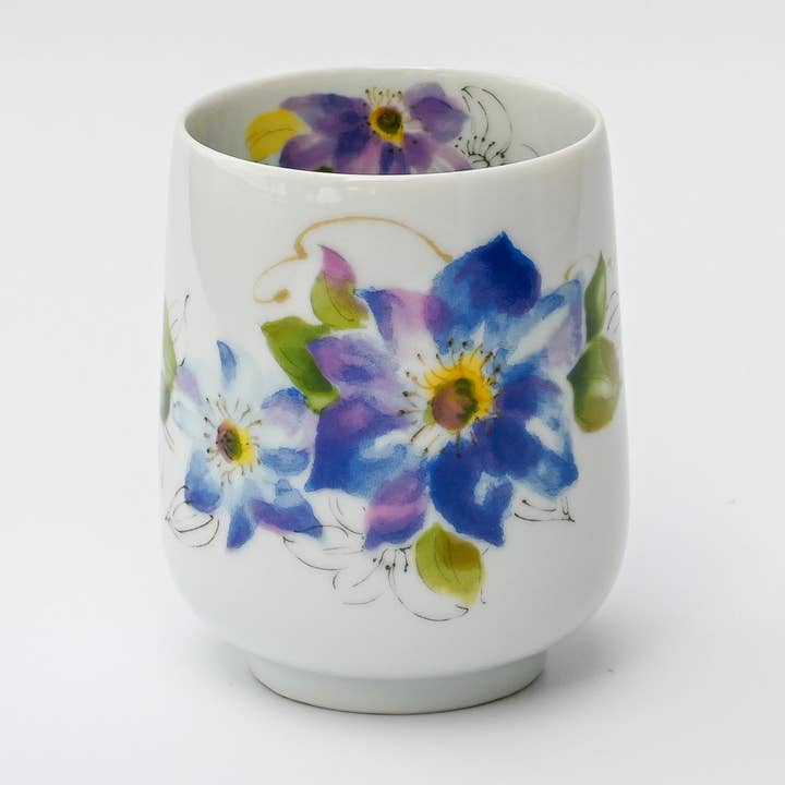 Blå blomma midjad tekopp för wholesale av Aprikalife