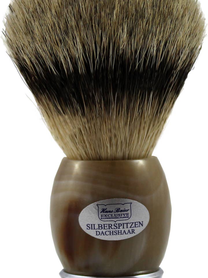 Pennello da barba in vero corno chiaro per la vendita all'ingrosso da parte di Hans Baier Exklusive