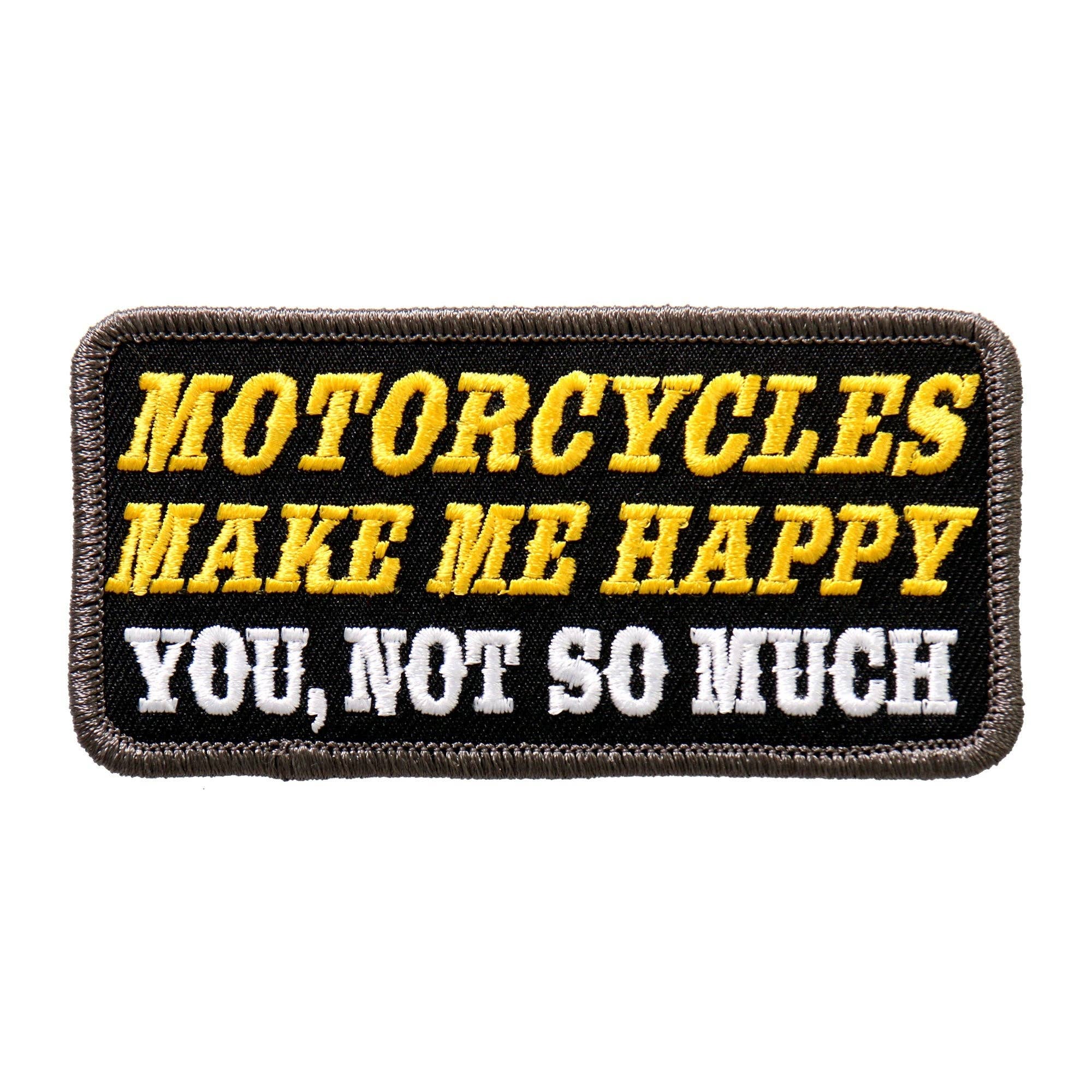 MULTI Hot Leathers PPL9493 Motorcycles Make Me 4"x2" Patch for wholesale on Faire0
