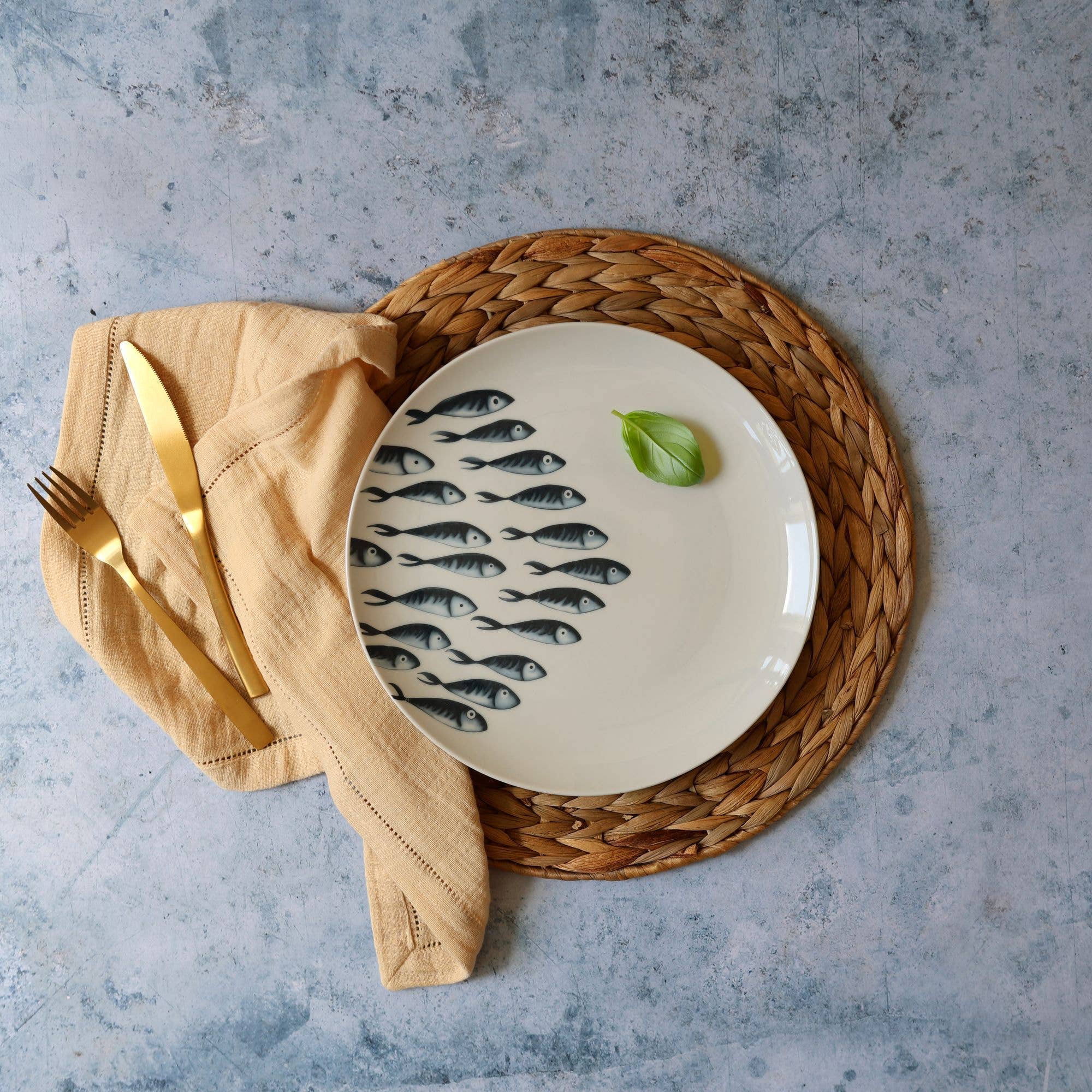 Novastyl - Wholesale Dinner Plate - PESCARE flat plate 26.5cm in porcelain4