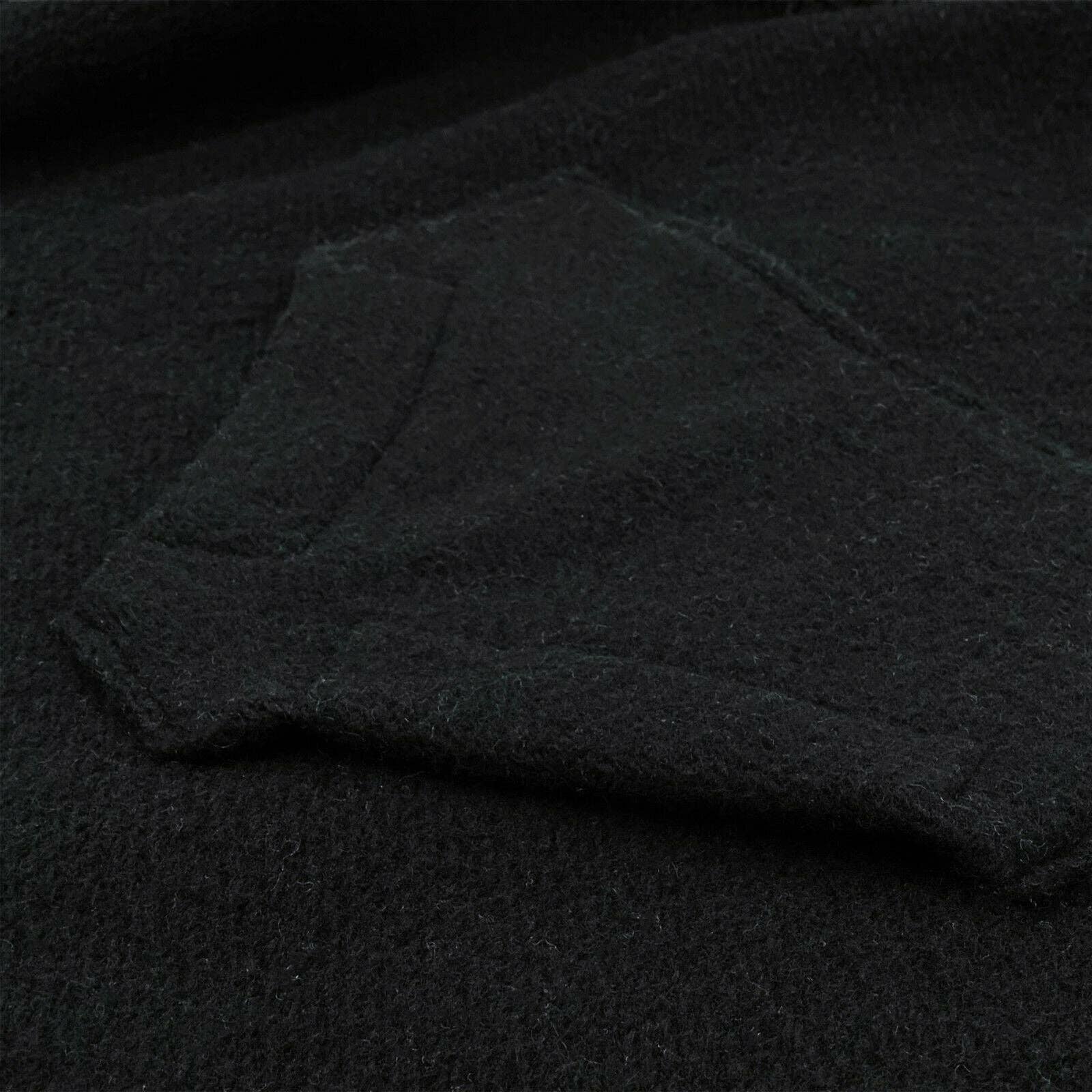 ECUALAMA – wholesale Poncho – Unisex – Surfers Poncho with hood and pocket llama wool - BLACK9