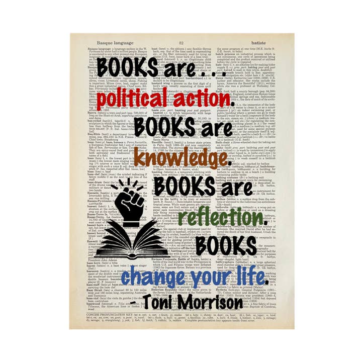 Books are political | Dictionary Print | Vintage Book Art for wholesale by Bookish Birds