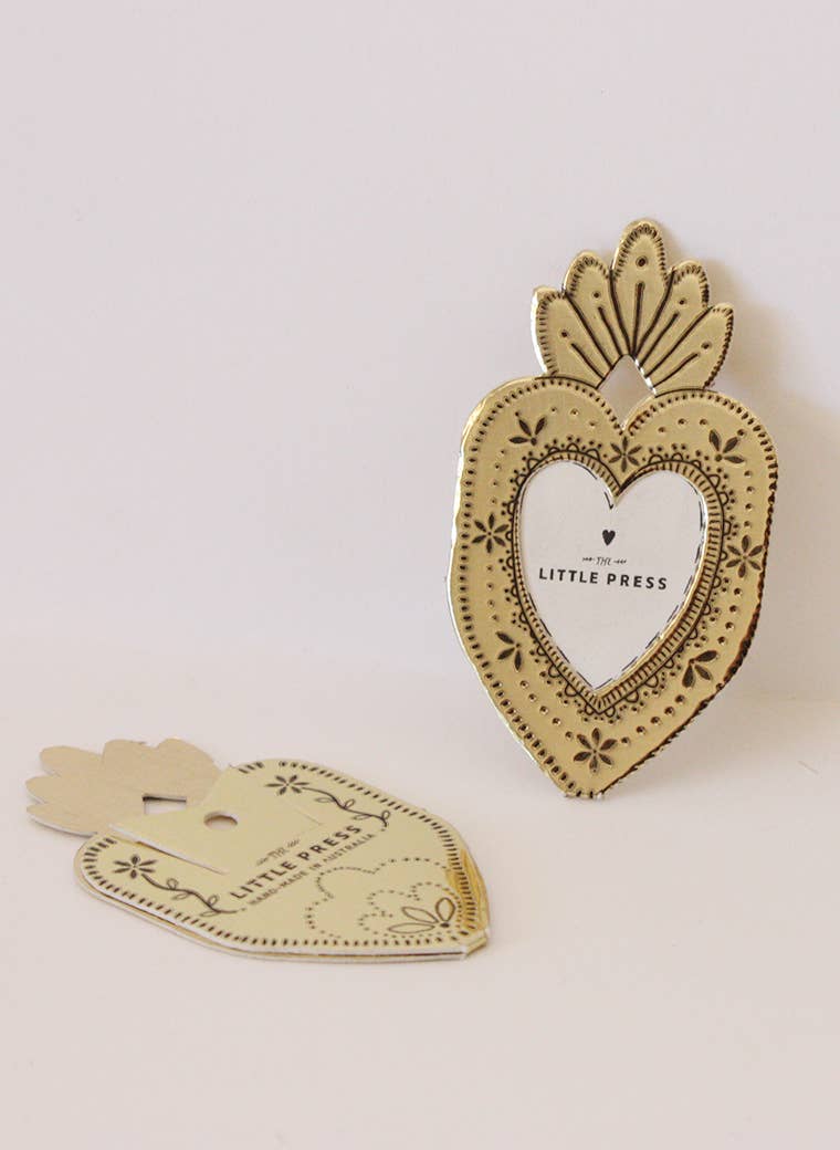 THE LITTLE PRESS - Wholesale Picture Frame - Mini Heart Frame - gold
3