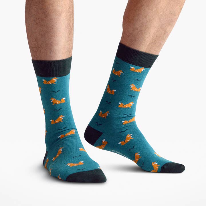 The arctic bay - Wholesale Socks - Unisex - Socks Fox Greenish blue2