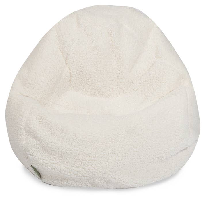 Majestic Home Goods All Sherpa Solid Large Bean Bag for wholesale by Majestic Home Goods