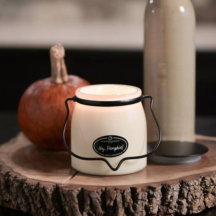 Milkhouse Candle Company - Wholesale Jar/Filled Candle - 16 oz Butter Jar Candle: Hey, Pumpkin!1