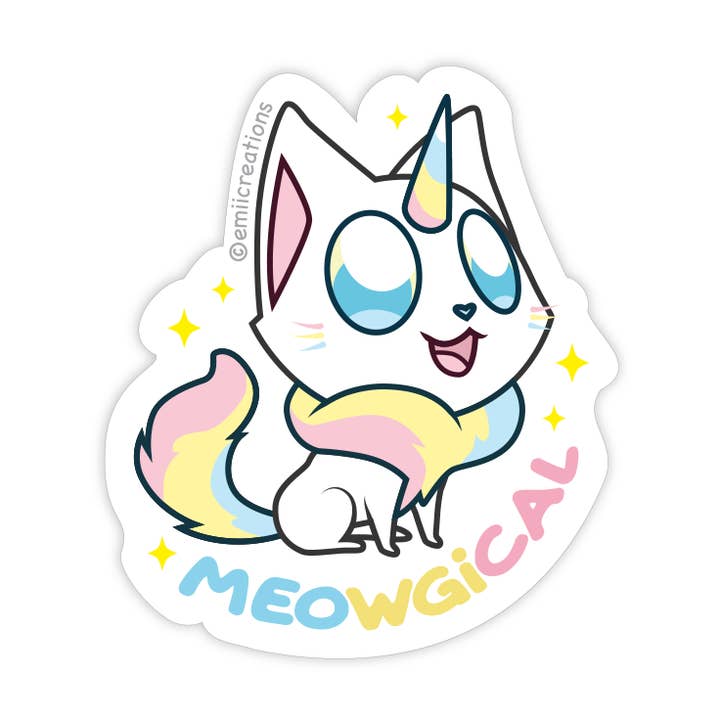 Meowgical Cat Sticker for engroshandel hos Emii Creations