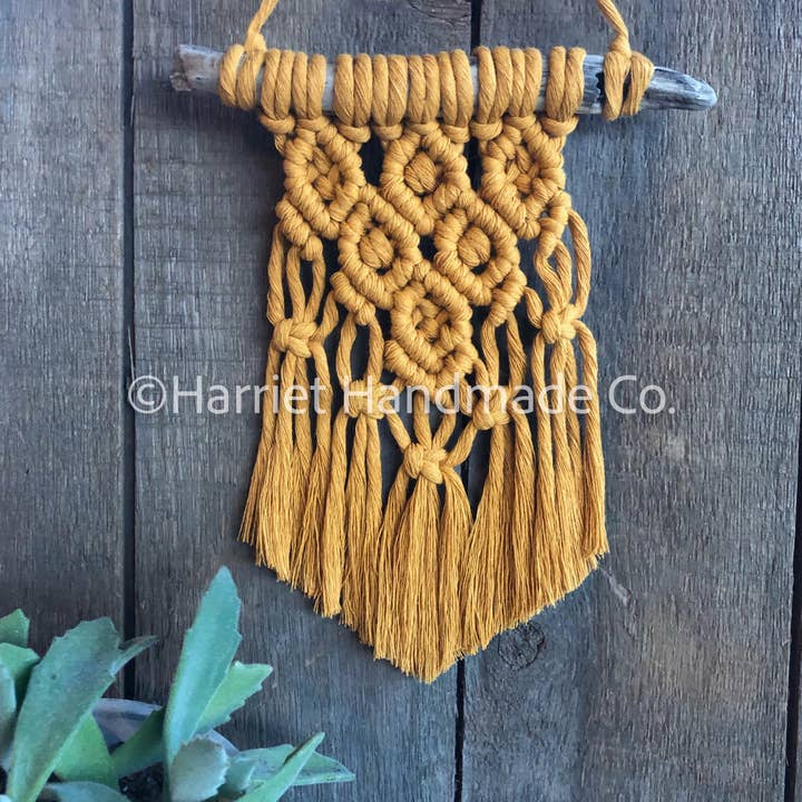 50+ Colors Small Size Macrame Wall Hanging for wholesale by Harriet Handmade Co.
