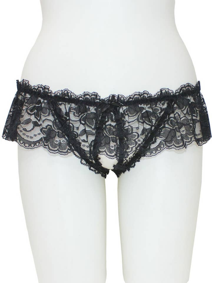 Youmita Crotchless Panty With Lace Skirt-YM-33378-PTY-S for wholesale by Best Underwear Line