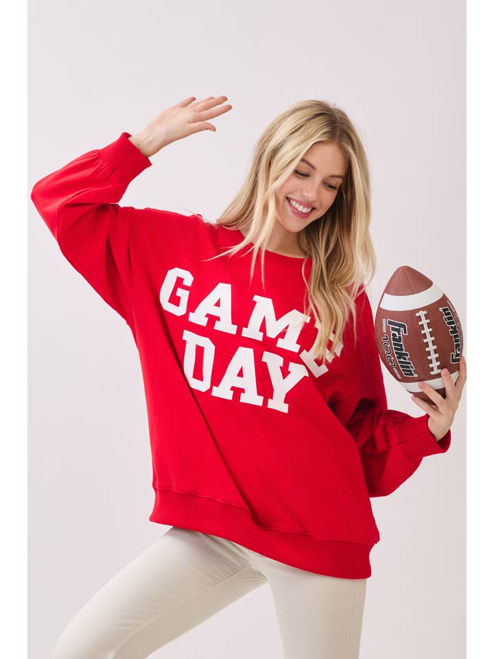Sewn and Seen - Wholesale Graphic Sweatshirt - Women's - Bold Varsity Game Day Sweatshirt30