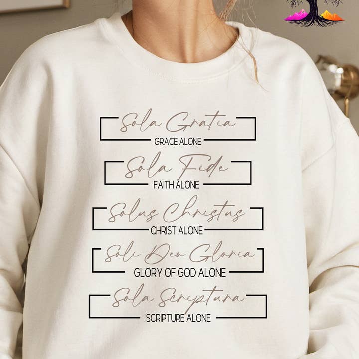 Christelijk sweatshirt - Gereformeerde theologie - Gebaseerd op geloof voor wholesale door Honey & Haven