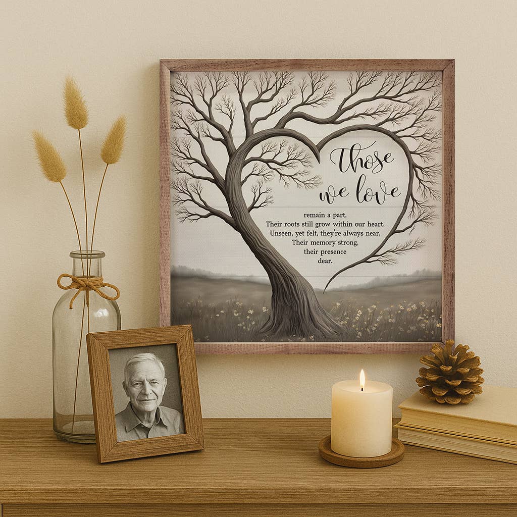 Kendrick Home - Wholesale Wood Wall Art - Those We Love Heart Tree2