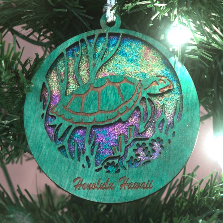 Ornement Souvenir - Tortue de Mer pour la vente par Dee Janssen GlassWorks