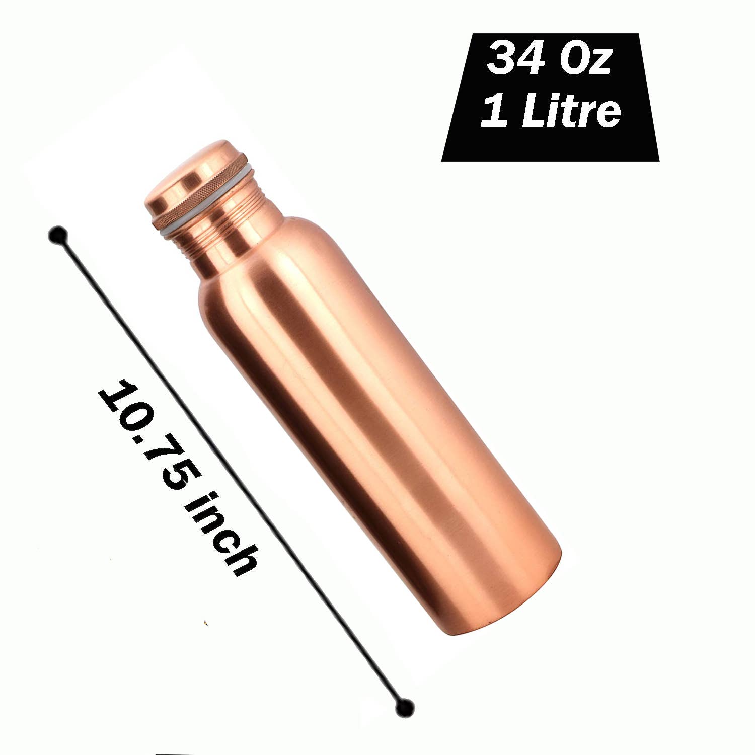 Perilla Home - Wholesale Water Bottle - Plain copper bottle (1L)1