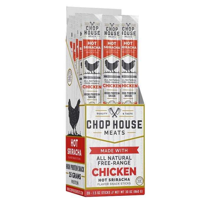L&F Universal Goods - Wholesale Jerky - CHOPPED HOUSE MEATS CHICKEN STICK 20/1.5OZ SRIRACHA0