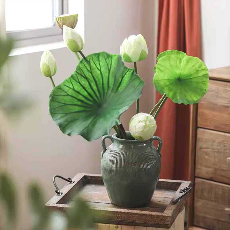 Rustic Reach - Wholesale Artificial Flowers - Artificial Lotus Flower and Seedpod1