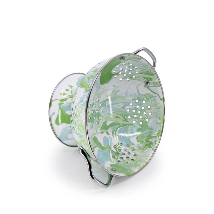 Crow Canyon Home - Wholesale Colander - Golden Rabbit Enamelware Modern Monet Medium Colander1