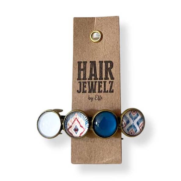 Clip couleur original « Ethnic Peacock » pour la vente par Hairjewelz by Elle