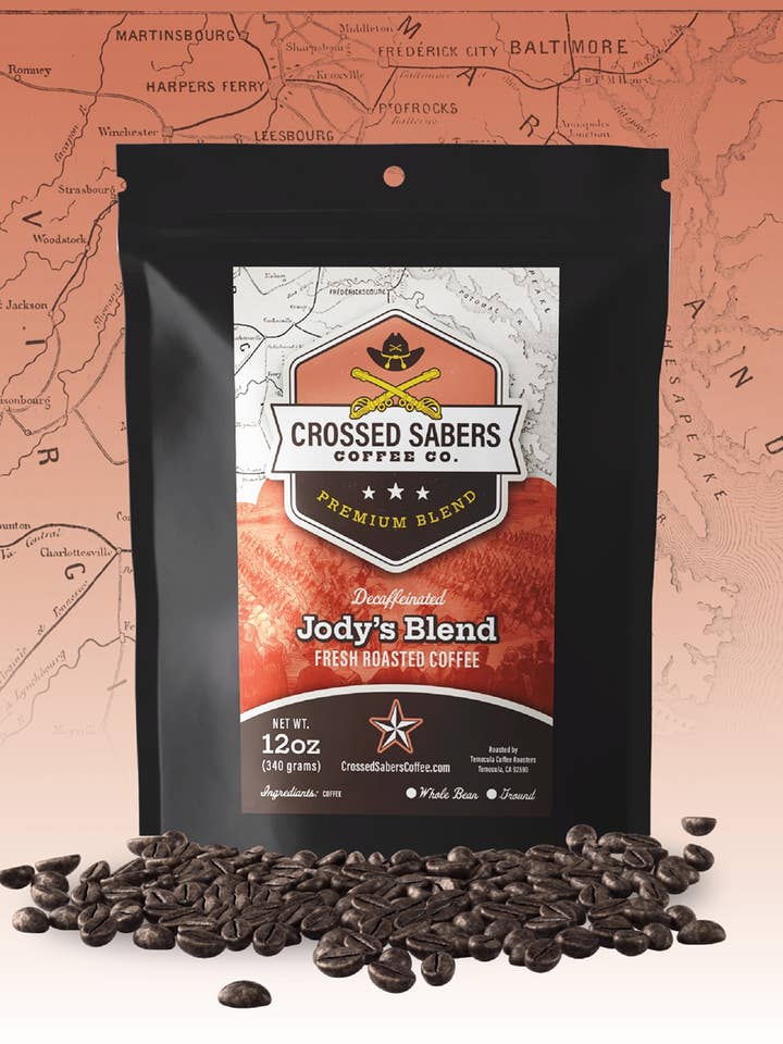 Jody's Blend Decaf for wholesale by Crossed Sabers Coffee