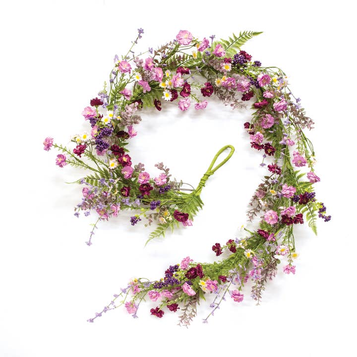 Grinalda Vintage de Margaridas e Bagas - 1,5 m por atacado de Saybrook Lane