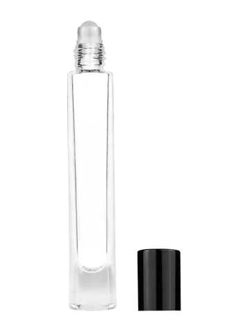 Best Bottles - Wholesale Essential Oil Holder - Tall Clear Cylinder Glass Bottle with Plastic RollerBall-9ml8