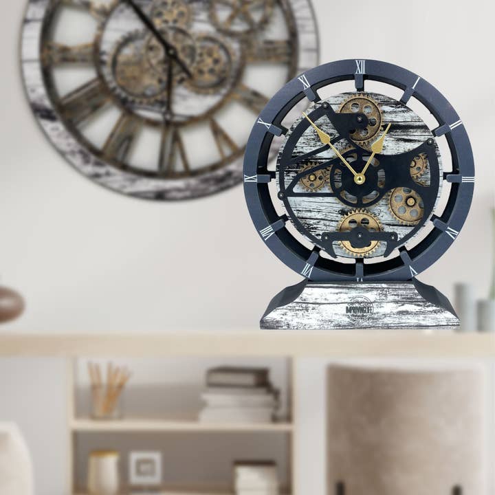 The Gears Clock - Wholesale Wall Clock - CANADA LINE WALL-DESK CLOCK 16 INCH GREY&WHITE26