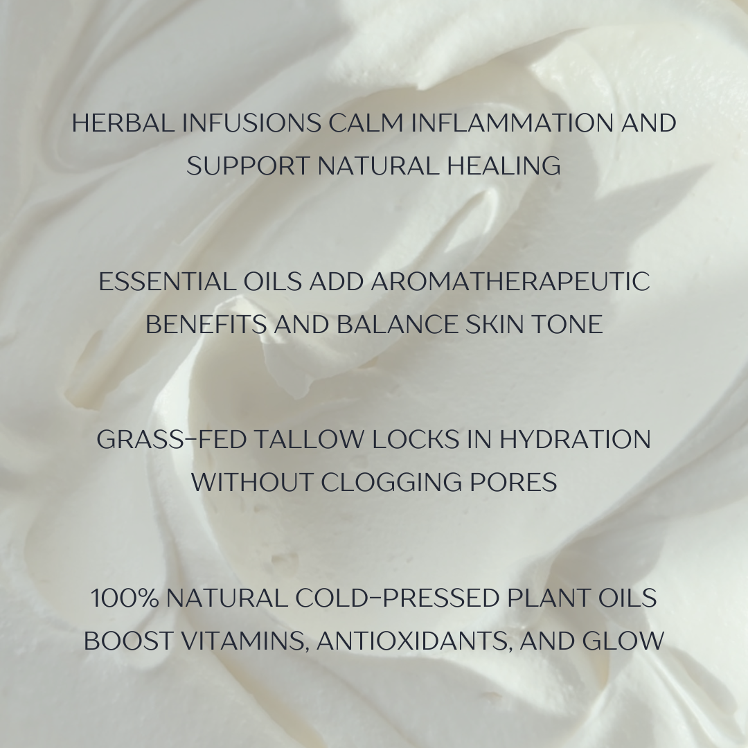 Wild Roots Tallow Co. - Vente Baume/beurre pour le corps - Fouetté de suif au magnésium, lavande et citronnelle5