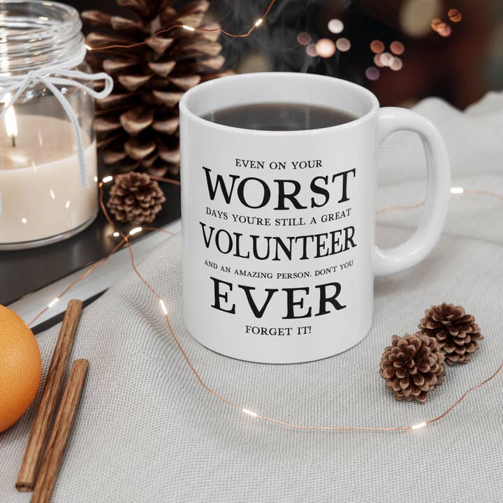 Laughable Printables - Wholesale Coffee Mug - Funny Volunteer Mug, Appreciation Gift for Volunteers