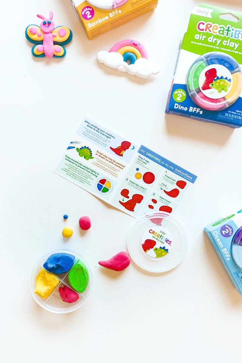 Bobangles - Wholesale DIY craft kit - Ooly Creatibles Air Dry Clay Kit - Dino BBF's1