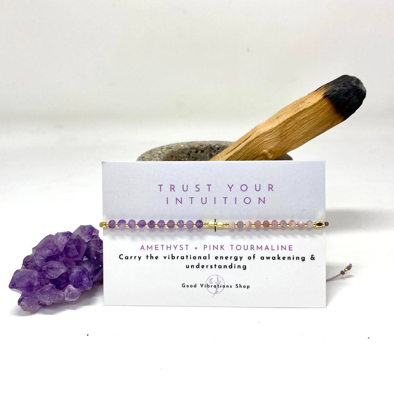 Good Vibrations Shop - Wholesale Beaded Bracelet - Trust Your Intuition ⎮ Gemstone Intention Bracelet5