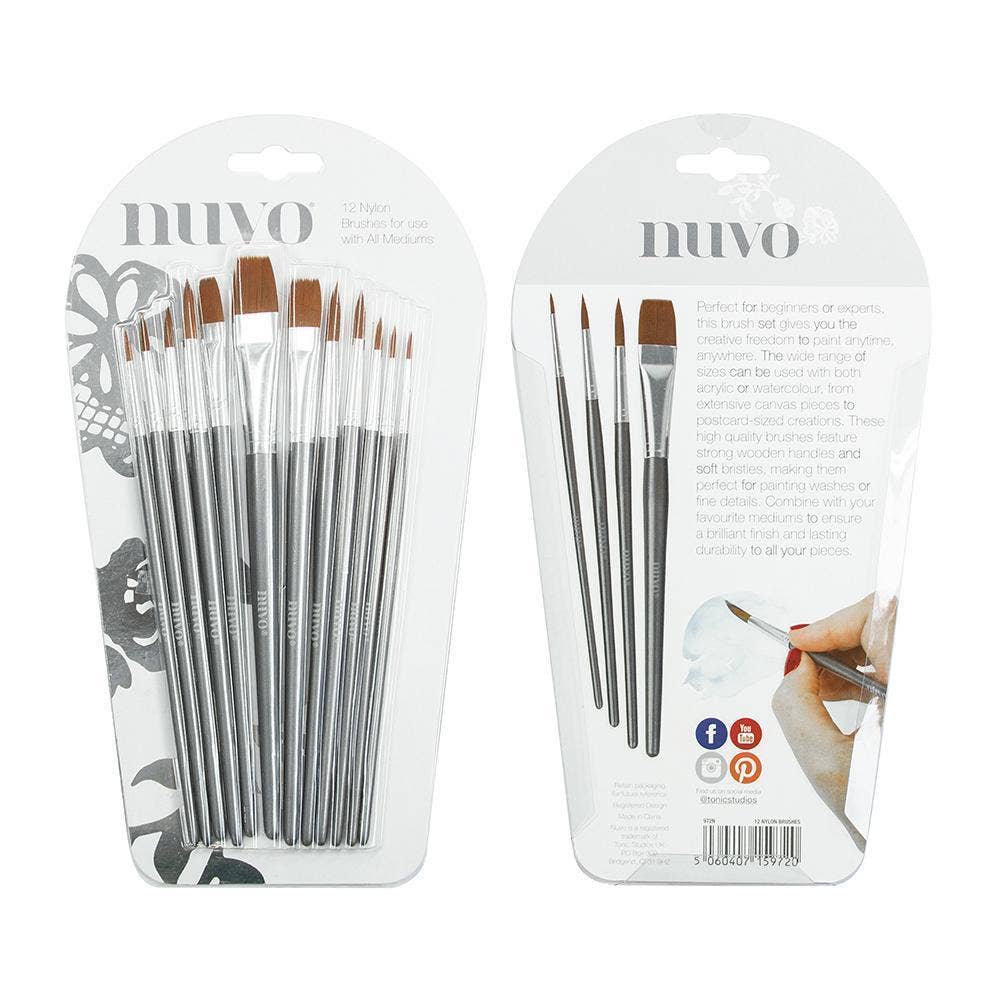 Tonic Studios - Wholesale Paint/Wax Brush - Nuvo - Brushes - Paint Brush Set - 12 PCS - 972n2
